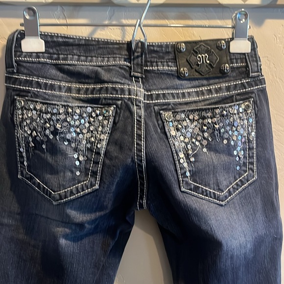 Miss Me Dark Wash Sequin Skinny Jeans - Picture 2 of 7